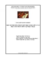 Một số phương pháp giúp học sinh lớp 4 và 5 học tốt phân môn tập đọc nhạc 