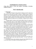 Using video, music to excitement and reinforce knowledge in learning english in grade 3 