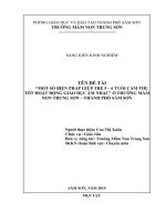 Một số biện pháp giúp trẻ 5 6 tuổi cảm thụ tốt hoạt động giáo dục âm nhạc ở trường MN trung sơn 