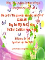 slide thuyết trình dạy trẻ một số kỹ năng vệ sinh cá nhân hàng ngày 