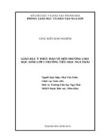 Giáo dục ý thức bảo vệ môi trường cho học sinh lớp 5 trường tiểu học nga thái 