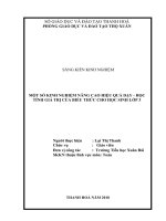 Một số kinh nghiệm nâng cao hiệu quả dạy học tính giá trị của biểu thức cho học sinh lớp 3 