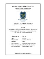 Hoàn thiện công tác kế toán doanh thu, chi phí và xác định kết quả hoạt động kinh doanh tại lan rừng resort phước hải 