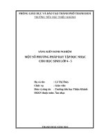 Một số phương pháp dạy tập đọc nhạc cho học sinh lơp 4 5 