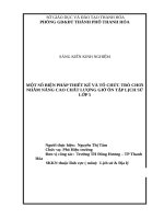 Một số biện pháp thiết kế và tổ chức trò chơi nhằm nâng cao chất lượng giờ ôn tập lịch sử lớp 5 