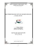 SKKN một số BIỆN PHÁP rèn CHỮ VIẾT CHO học SINH lớp 1 