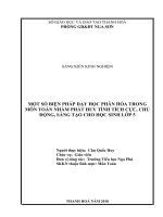 Một số biện pháp dạy học phân hóa trong môn toán nhằm phát huy tính tích cực chủ động, sáng tạo cho HS lớp 5 