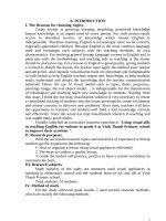 Using visual aids in teaching english for students in grade 4 at vinh thanh primary school to improve their activities 