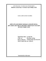 Một số giải pháp chỉ đạo làm đồ dùng, đồ chơi cho trẻ ở trường mầm non vân sơn, huyện triệu sơn 