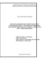 Một số biện pháp phát triển ngôn ngữ cho trẻ độ tuổi 24 36 tháng đạt hiệu quả tại trường mầm non nga thắng  