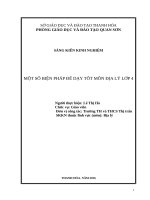 Một số biện pháp dạy tốt môn địa lí lớp 4 