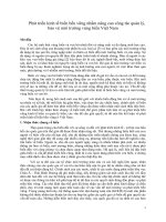 Phát triển kinh tế biển bền vững nhằm nâng cao công tác quản lý,bảo vệ môi trường vùng biển Việt Nam