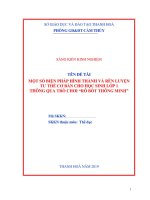 Một số biện pháp hình thành và rèn luyện tư thế cơ bản cho HS lớp 1 thông qua trò chơi rô bốt thông minh 