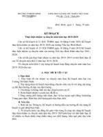 KẾ HOẠCH KHỐI 5 2019-2020 MỚI