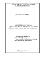 Một số biện pháp chỉ đạo bồi dưỡng chuyên môn nghiệp vụ cho đội ngũ giáo viên trường tiểu học định hưng 