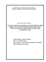 Xây dựng nội dung sinh hoạt chuyên môn dựa trên nghiên cứu bài học nhằm bồi dưỡng kiến thức, nâng cao năng lực và rèn luyện kỹ năng cho cán bộ giáo viên 