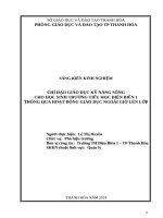Chỉ đạo giáo dục kĩ năng sống cho học sinh trường TH điện biên 1 thông qua hoạt động giáo dục ngoài giờ lên lớp 
