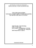 Xây dựng và phát triển văn hóa nhà trường văn hóa nhà trường tại trường tiểu học lê tất đắc 