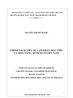 Chính sách tiền tệ lạm phát mục tiêu và khả năng áp dụng ở Việt Nam tt