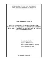 Một số biện pháp chỉ đạo giáo viên lớp 5 hướng dẫn học sinh giải toán có nội dung hình học tại trường TH lý tự trọng  TPTH 