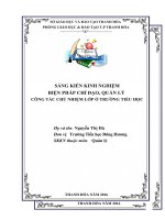 Một số biện pháp quản lý chỉ đạo giáo viên làm công tác chủ nhiệm lớp ở trường tiểu học 