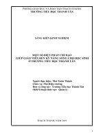 Một số biện pháp chỉ đạo giúp giáo viên rèn kỹ năng sống cho học sinh trường tiểu học thành tân  