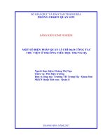 Một số biện pháp chỉ đạo quản lí thư viện ở trường tiểu học trung hạ 