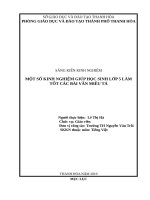 Một số kinh nghiệm giúp học sinh lớp 5 làm tốt các bài văn miêu tả 