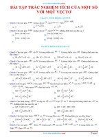 Trắc nghiệm tích của một số với một vectơ có đáp án và lời giải 