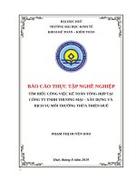 báo cáo thực tập nghề nghiệp ngành kế toán