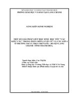 Một số giải pháp giúp học sinh học tốt phân môn luyện từ và câu lớp 4 về các kiểu câu ở trường THTHCS trí nang, huyện lang chánh 
