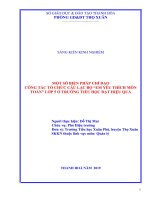 Một số biện pháp chỉ đạo công tác tổ chức câu lạc bộ em yêu thích môn toán lớp 5 ở trường tiểu học đạt hiệu quả 