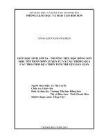 Giúp học sinh lớp 5 a trường TH đông sơn học tốt phân môn, luyện từ và câu thông qua các trò chơi dựa trên tích chuyện dân gian 
