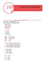 Trắc Nghiệm Nội Y Khoa Tổng Hợp Có Đáp Án 226 Trang Update