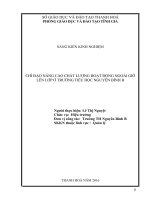 Chỉ đạo nâng cao chất lượng hoạt động ngoài giờ lên lớp ở trường tiểu học nguyên bình b 