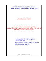 Một số thiết kế trò chơi học tập nhằm nâng cao chất lượng môn tiếng việt lớp 2d, trường tiểu học tân thành 1 