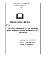 skkn xây dựng và sử dụng bài tập nhận thức trong dạy học lịch sử ở trường trung học phổ thông 