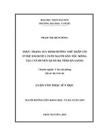 Thực trạng suy dinh dưỡng thể thấp còi ở trẻ em dưới 5 tuổi người dân tọc mông tại 2 xã huyện quản bạ tỉnh hà giang 