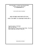 Một số biện pháp rèn kĩ năng viết văn miểu tả cho học sinh lớp 4 
