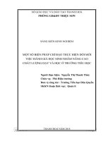 Một số biện pháp trong công tác chỉ đạo thực hiện đổi mới việc đánh giá học sinh nhằm nâng cao chất lượng dạy và học ở trường tiểu học 