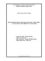 Một số biện pháp giúp học sinh lớp 3 nhận biết và vận dụng tốt phép tu từ so sánh 