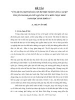 skkn ỨNG DỤNG một số bài tập bổ TRỢ NHẰM NÂNG CAO kỹ THUẬT GIAI đoạn GIỮA QUÃNG của môn CHẠY 100m NAM học SINH KHỐI 11 