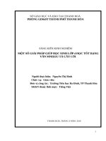 Một số giải pháp nhằm giúp học sinh lớp 4 học tốt dạng văn miêu tả cây cối 
