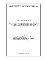 Một số giải pháp chỉ đạo nâng bậc học sinh chưa hoàn thành trong học học tập và rèn luyện ở trường tiểu học thái hòa 