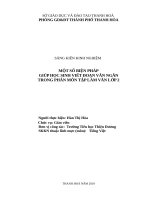 Một số biện pháp giúp học sinh viết đoạn văn ngắn trong phân môn tập làm văn lớp 2 