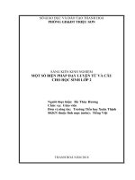 Một số biện pháp dạy luyện từ và câu cho học sinh lớp 2 