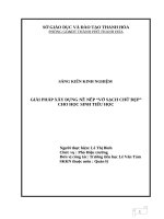 Giải pháp xây dựng nề nếp vở sạch chữ đẹp cho học sinh tiểu học 