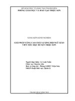 Giải pháp nâng cao chất lượng đội ngũ giáo viên tiểu học huyện triệu sơn 