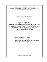 Một số biện pháp xây dựng, bồi dưỡng đội ngũ giáo viên nhằm nâng cao chất lượng giáo dục ở trường tiểu học luận thành, huyện thường xuân 