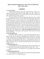 Một số kinh nghiệm dạy viết chữ cỡ nhỡ cho học sinh lớp 1 